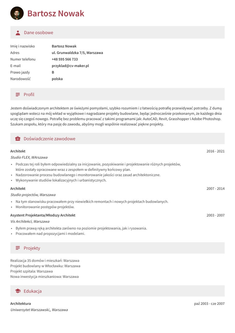Proste CV Szablon Berkeley Proste CV Szablon Berkeley