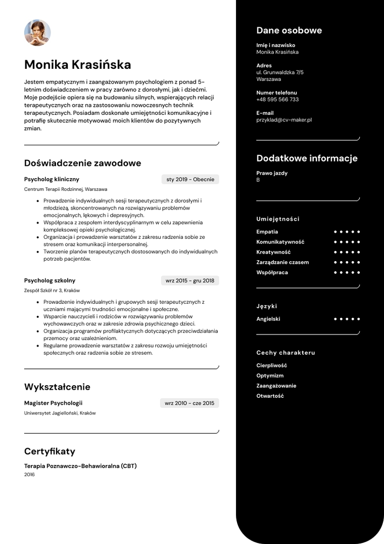Umiejętności miękkie CV Umiejętności miękkie CV